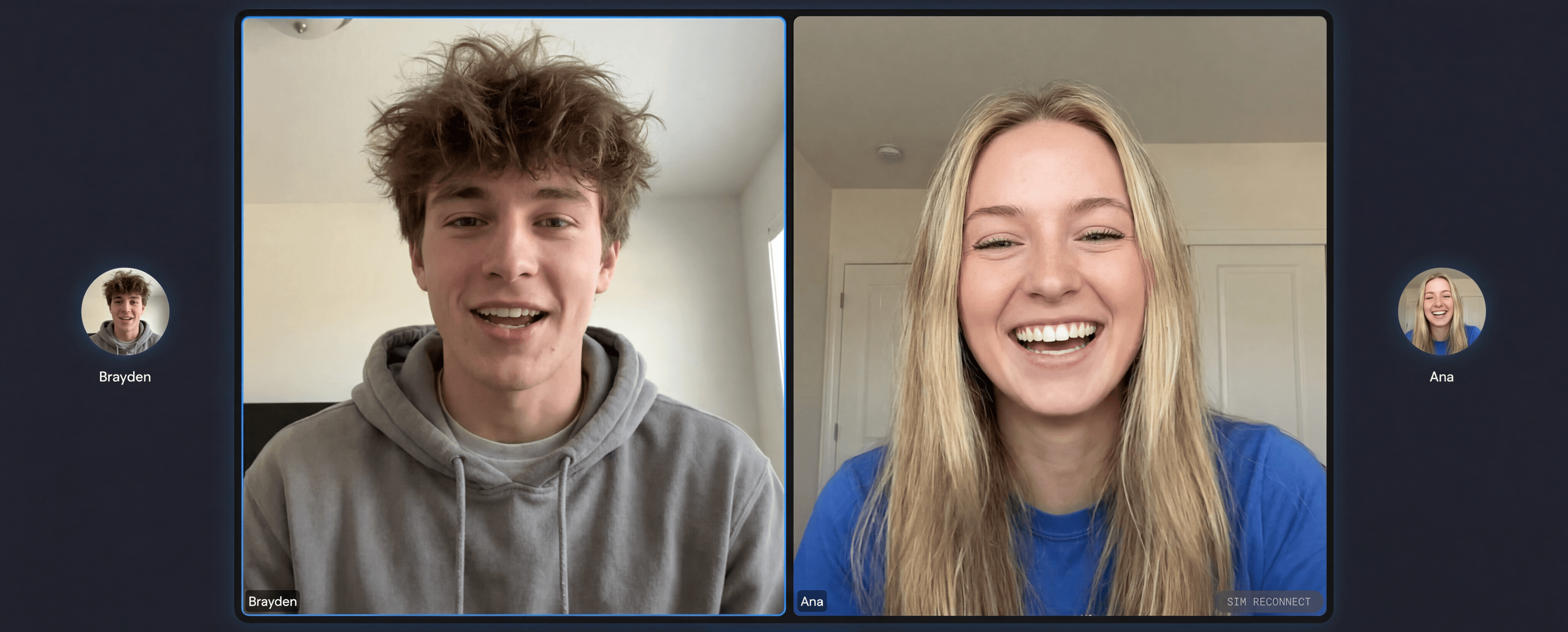 1:1 video call