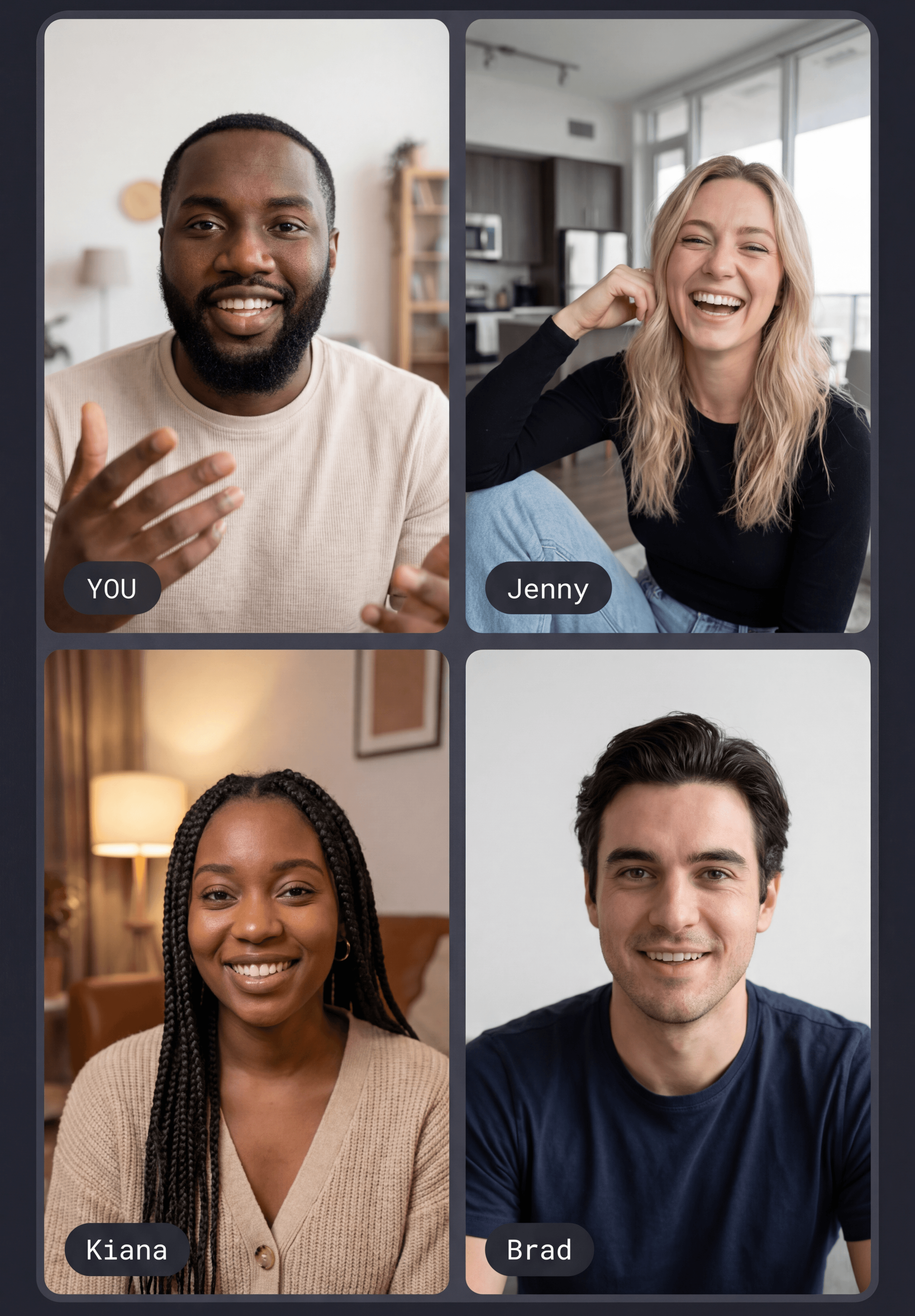 Four-person group video call